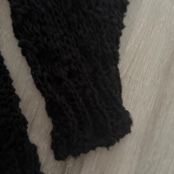 Free People Women’s Black Loose Knit Relaxed Fit Sweater Size Small - Picture 5 of 11